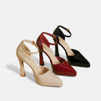 Evette Leather Heels